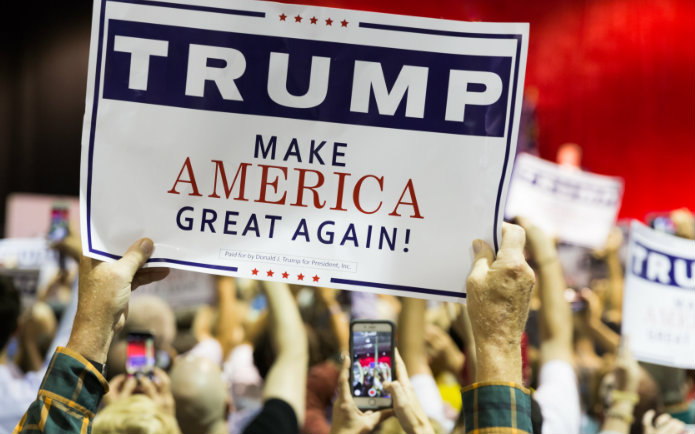 Image of a Trump "Make America Great Again" sign